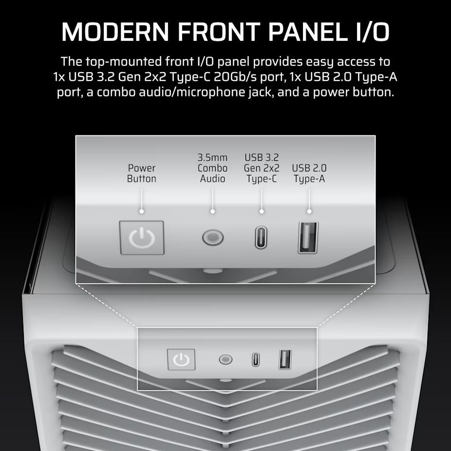 Corsair 3200D RS Tempered Glass White Corsair 3200D RS Tempered Glass White