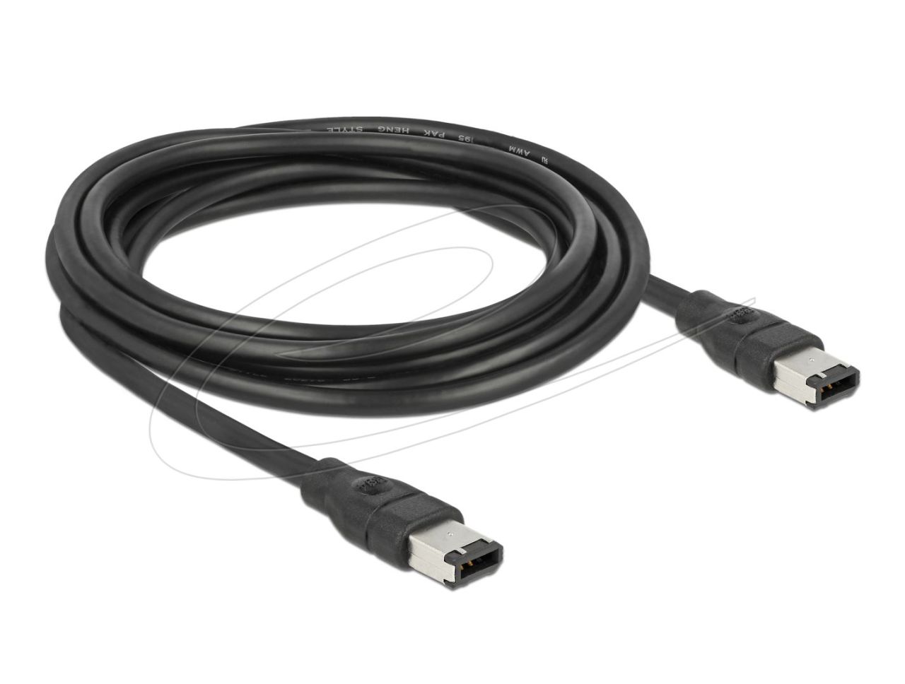 DeLock FireWire 6 pin male > 6 pin male cable 3m Black