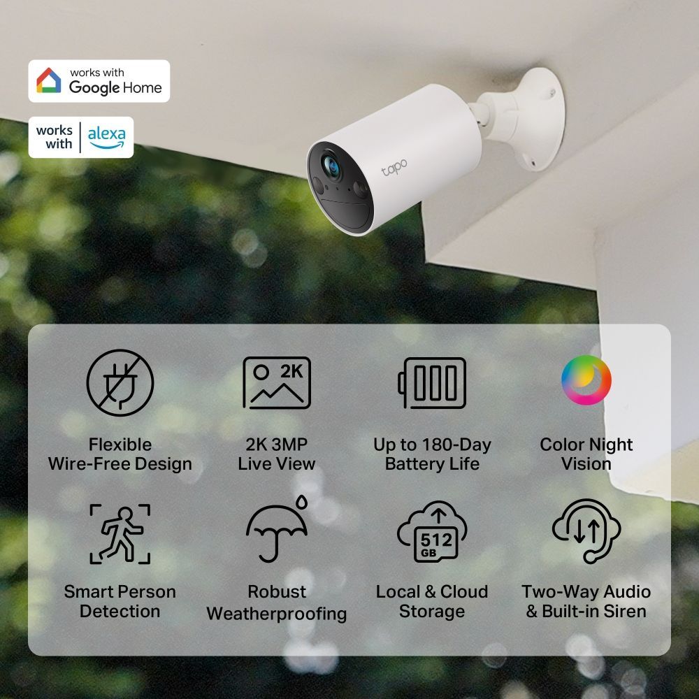 TP-Link TC82 Smart Wire-Free Indoor/Outdoor Security Camera TP-Link TC82 Smart Wire-Free Indoor/Outdoor Security Camera