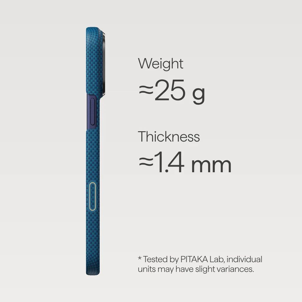 Pitaka Edge Case for iPhone 17 Pro Ink Horse Azure Green