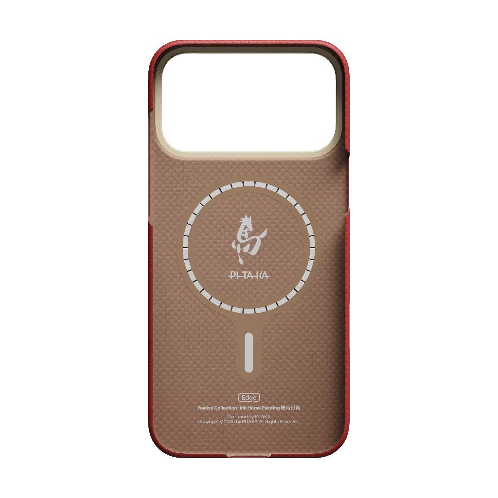 Pitaka Edge Case for iPhone 17 Pro Ink Horse Cinnabar Pitaka Edge Case for iPhone 17 Pro Ink Horse Cinnabar