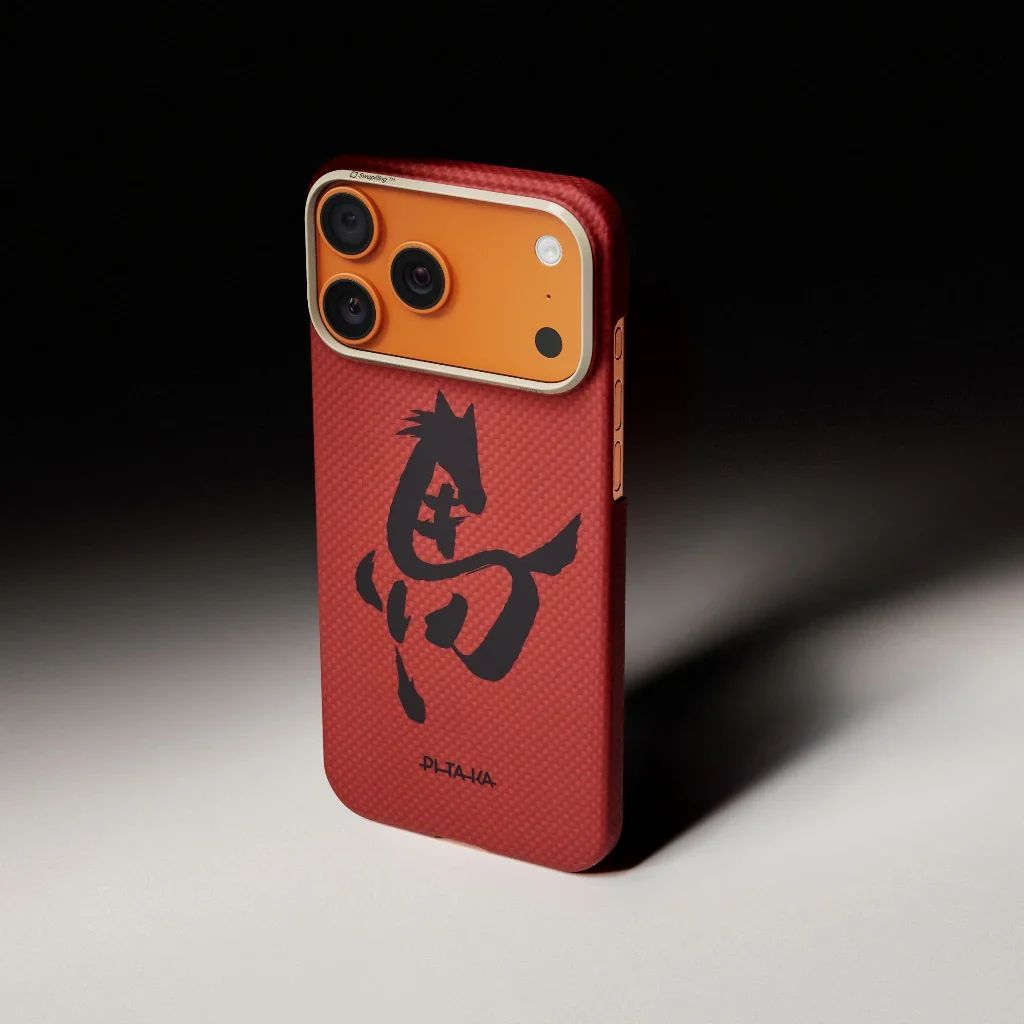 Pitaka Edge Case for iPhone 17 Pro Ink Horse Cinnabar Pitaka Edge Case for iPhone 17 Pro Ink Horse Cinnabar