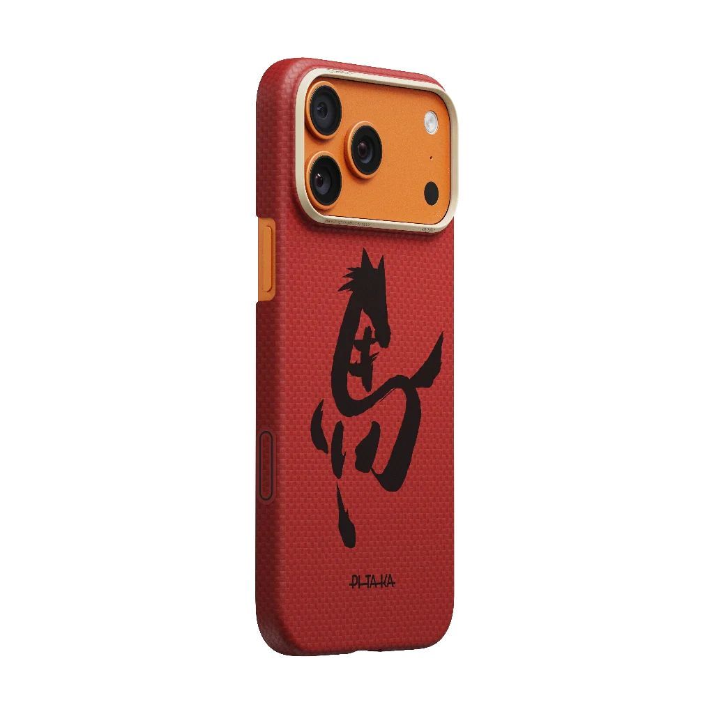Pitaka Edge Case for iPhone 17 Pro Ink Horse Cinnabar Pitaka Edge Case for iPhone 17 Pro Ink Horse Cinnabar