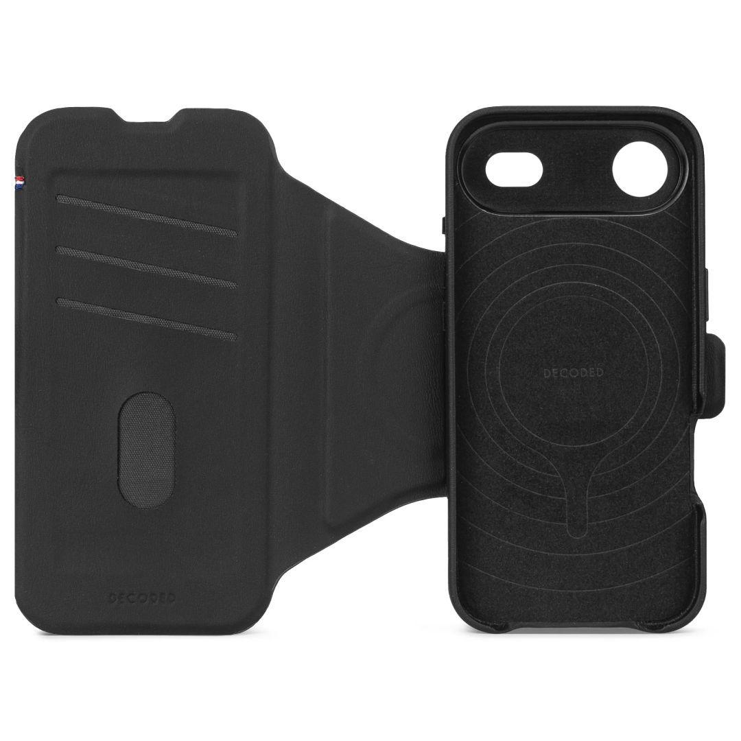 Decoded Silicone Detachable Wallet for iPhone 17 Air Phantom Black