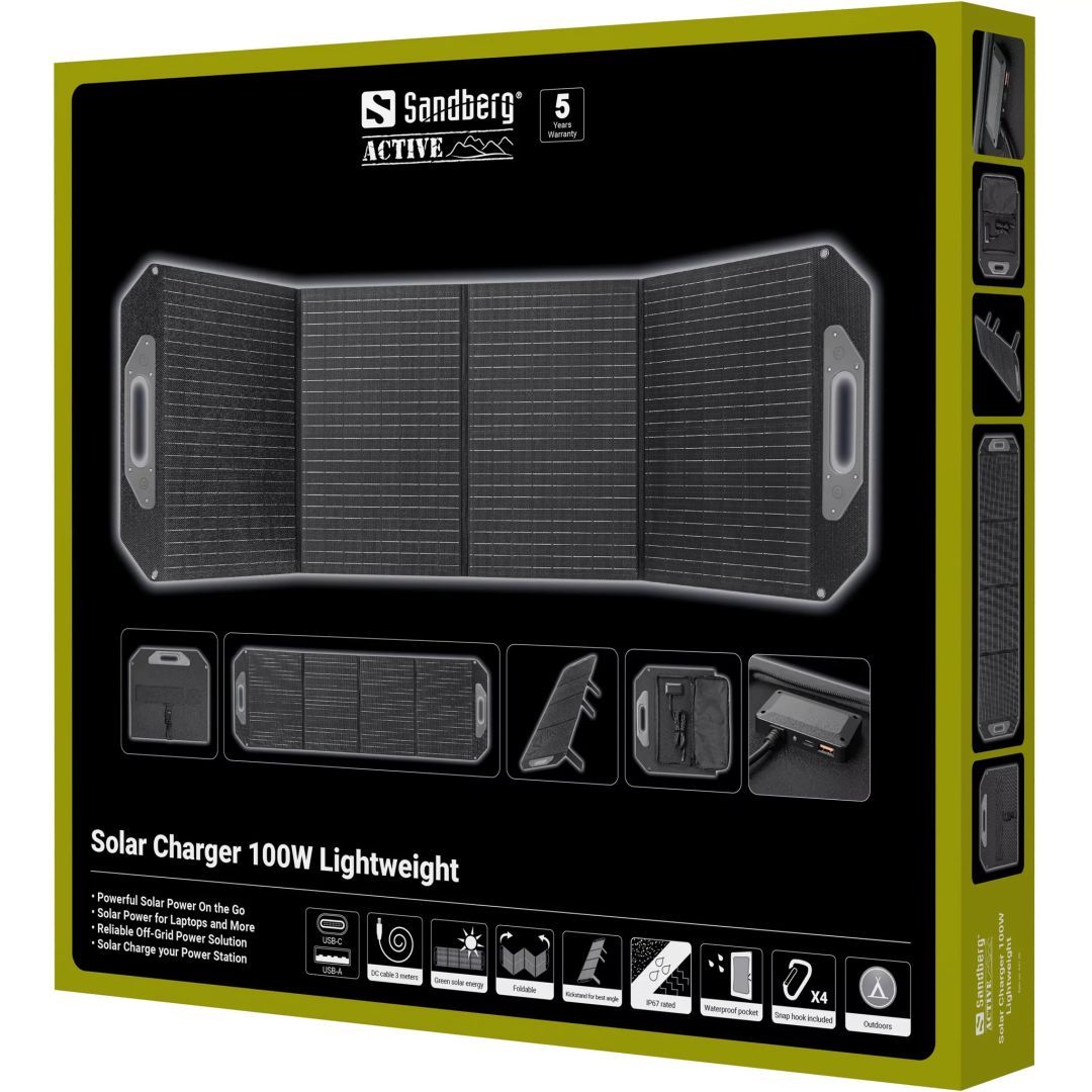Sandberg Solar Charger 100W Lightweight Sandberg Solar Charger 100W Lightweight