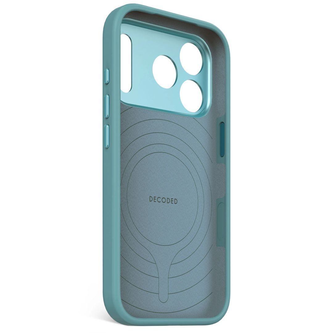 Decoded AntiMicrobial Silicone Backcover for iPhone 17 Pro Retro Blue