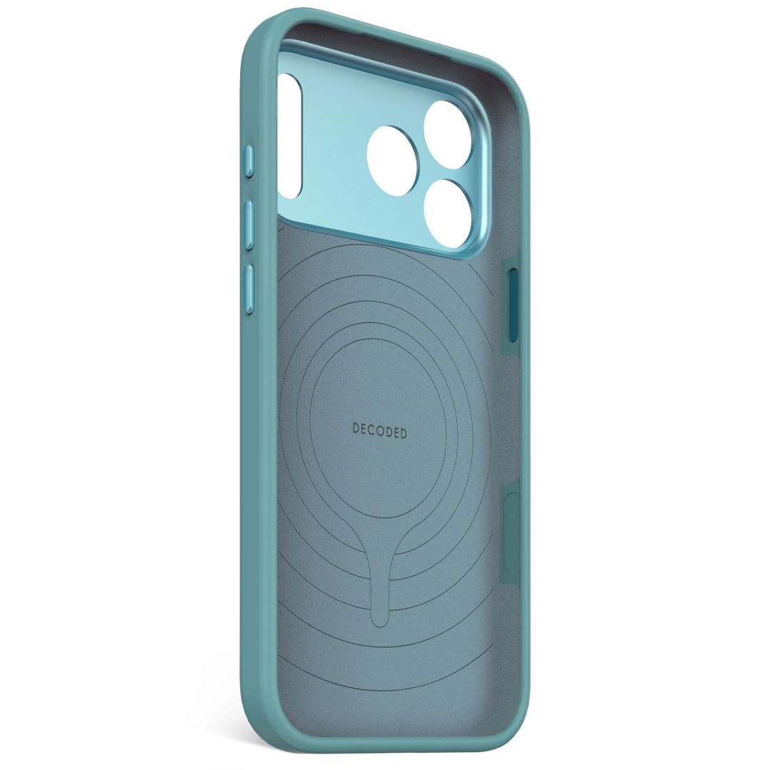 Decoded AntiMicrobial Silicone Backcover for iPhone 17 Pro Max Retro Blue