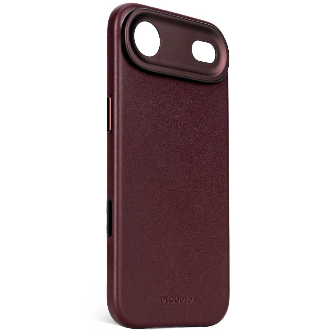 Decoded Leather Backcover for iPhone 17 Air Dark Ruby