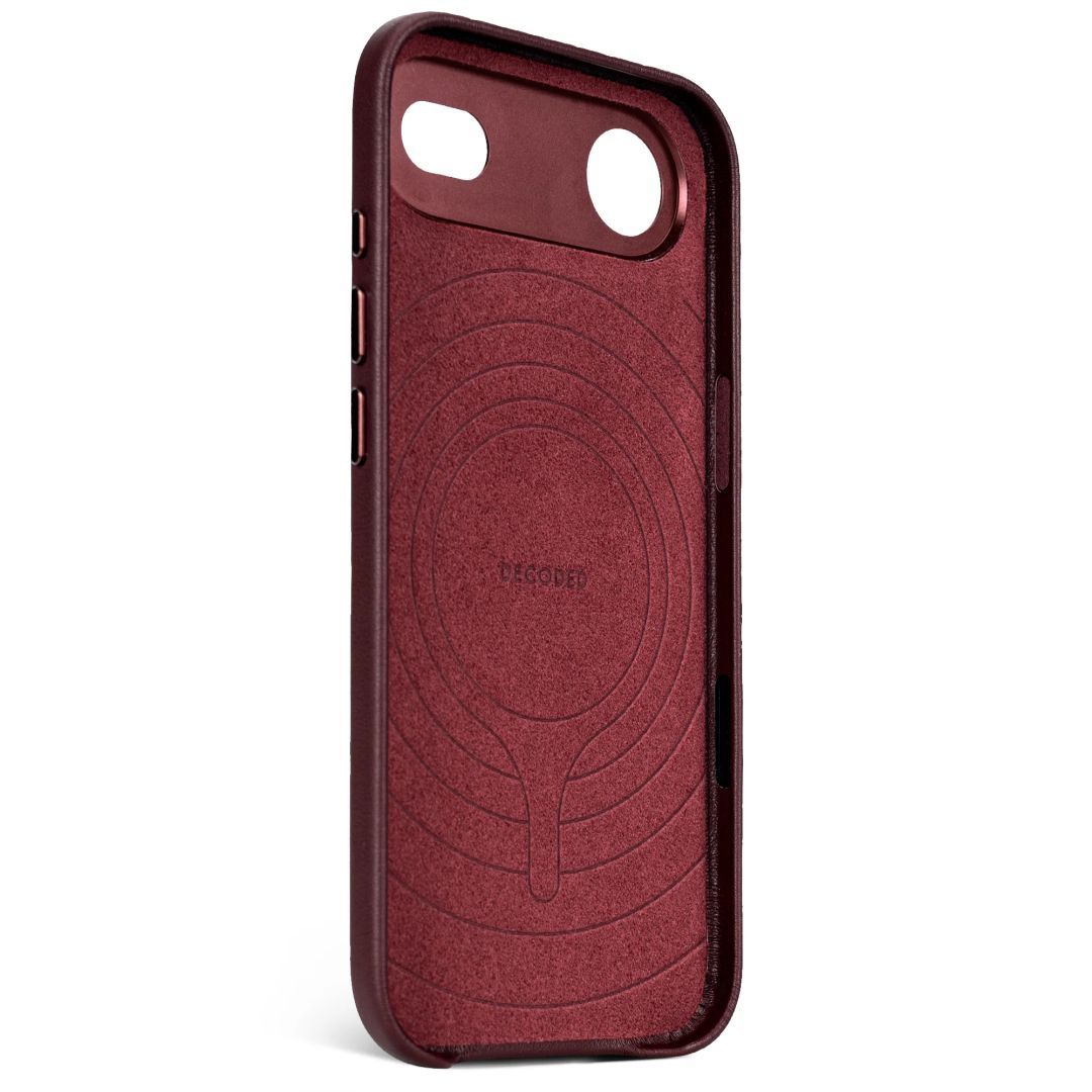 Decoded Leather Backcover for iPhone 17 Air Dark Ruby