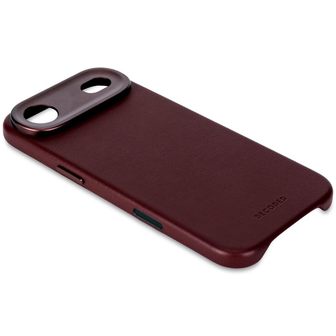 Decoded Leather Backcover for iPhone 17 Air Dark Ruby