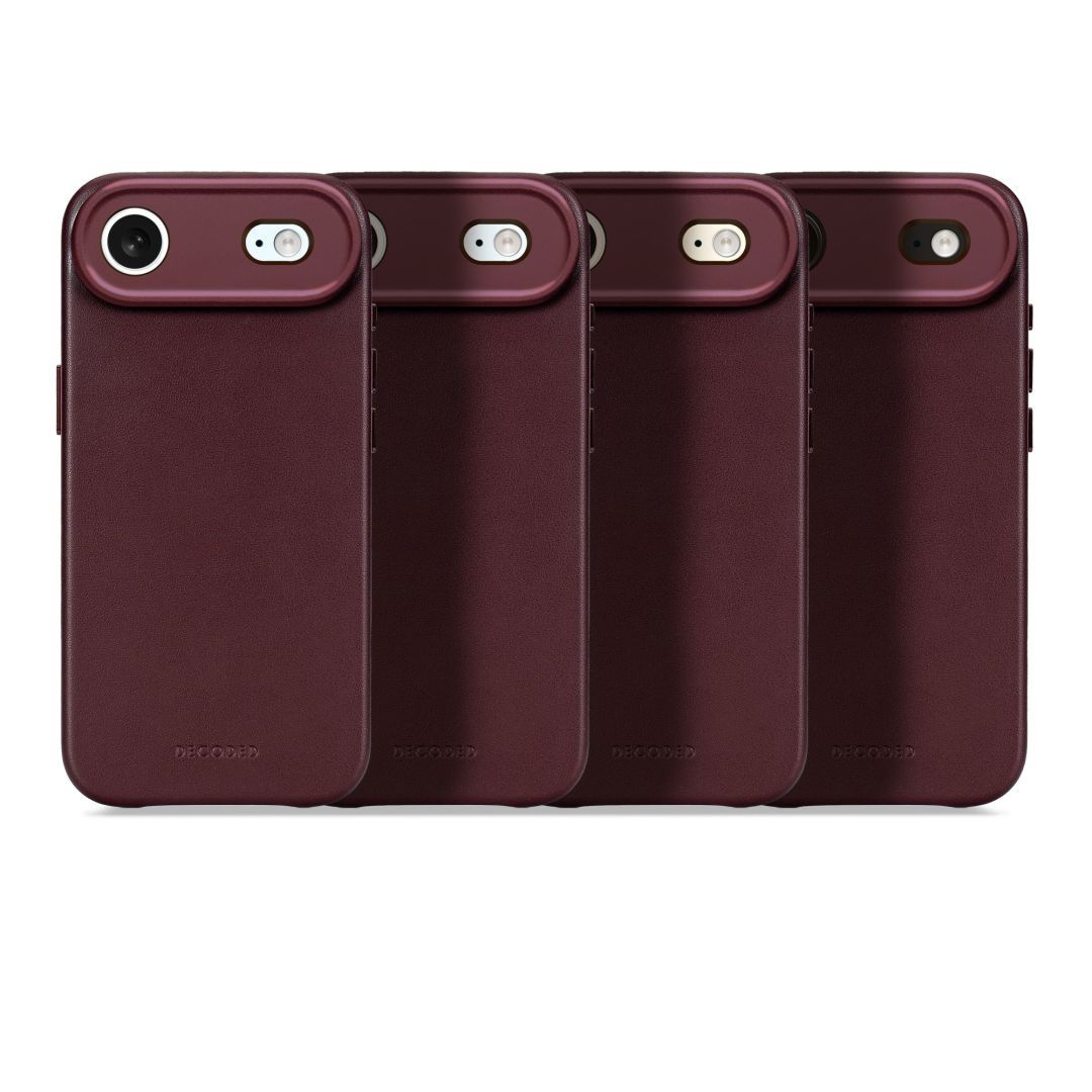 Decoded Leather Backcover for iPhone 17 Air Dark Ruby