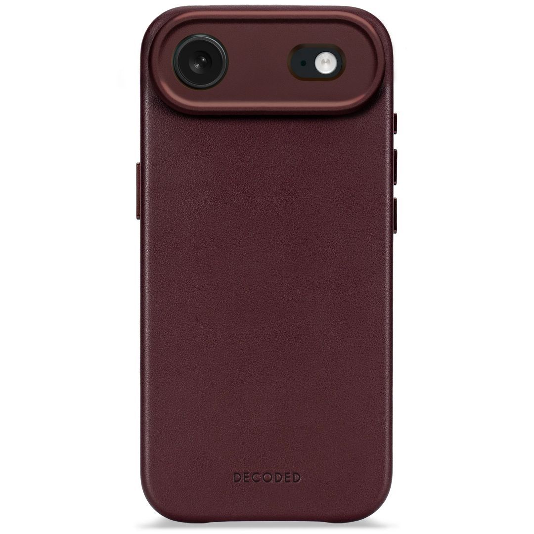 Decoded Leather Backcover for iPhone 17 Air Dark Ruby