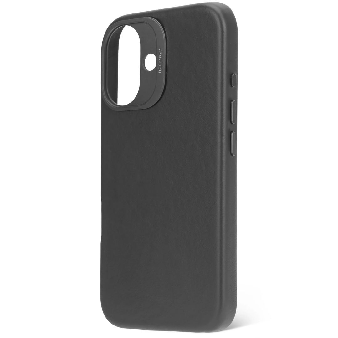 Decoded Leather Backcover for iPhone 16 Black