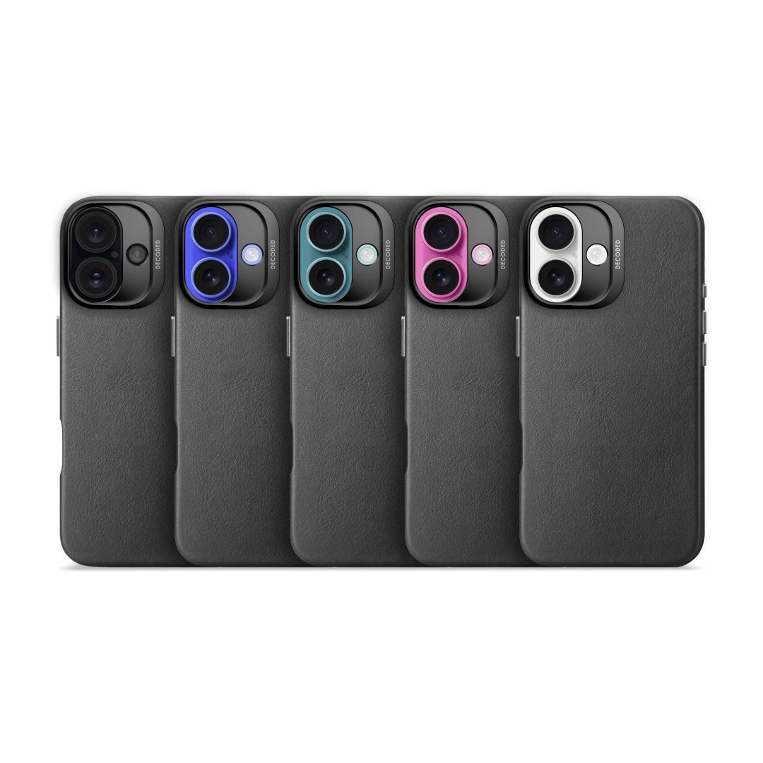 Decoded Leather Backcover for iPhone 16 Black