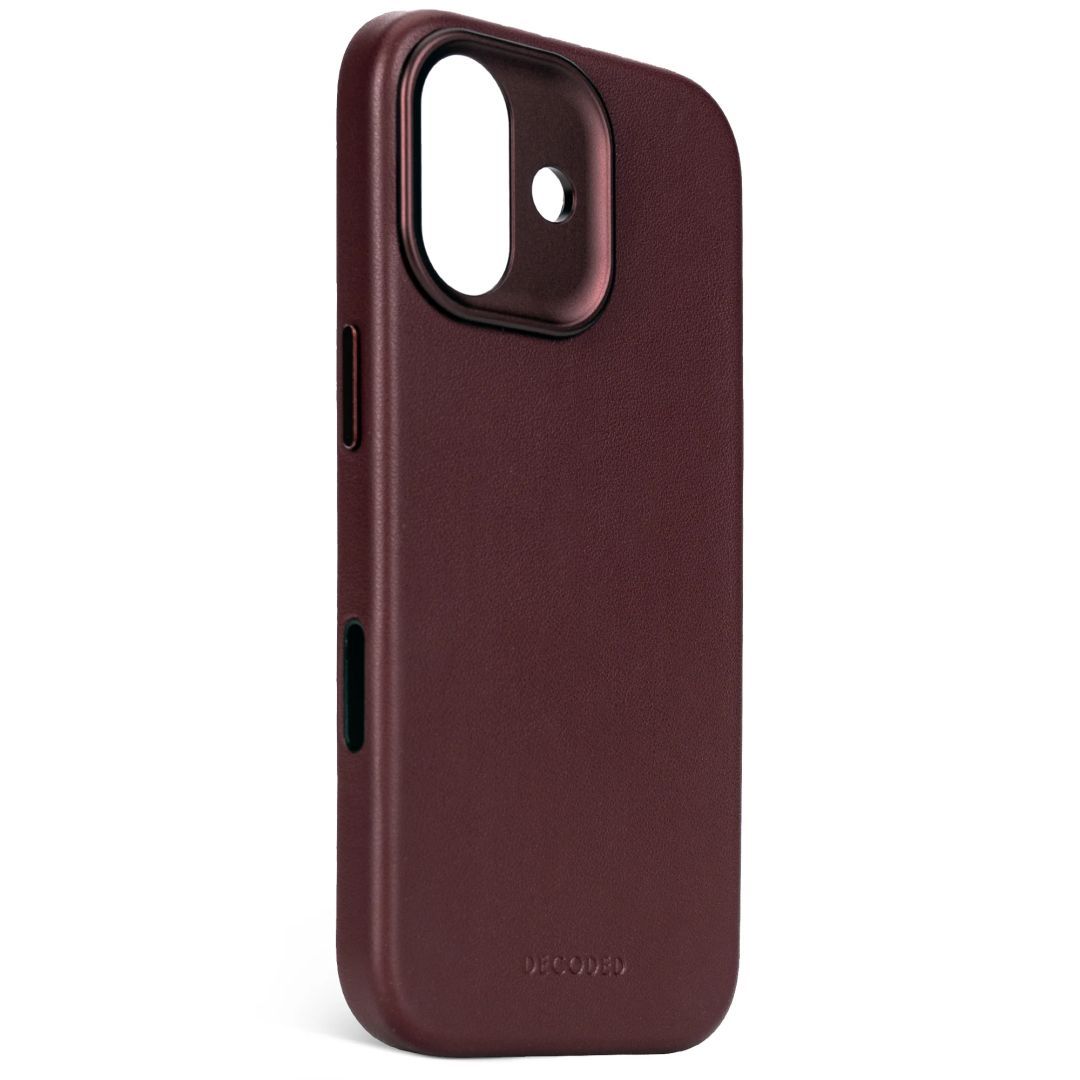 Decoded Leather Backcover for iPhone 17 Dark Ruby