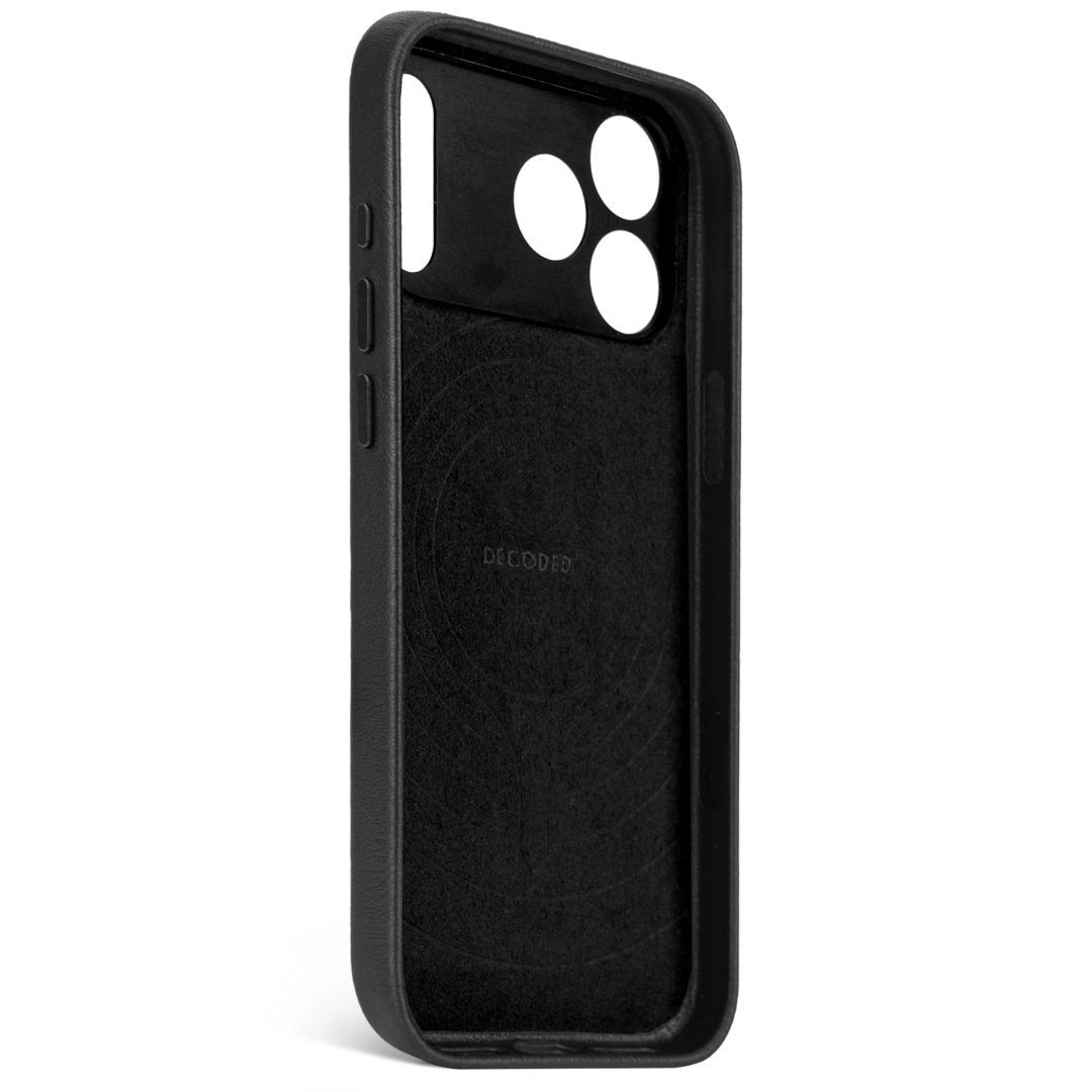 Decoded Leather Backcover for iPhone 17 Pro Black