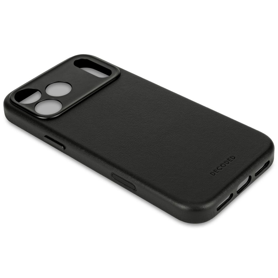 Decoded Leather Backcover for iPhone 17 Pro Black