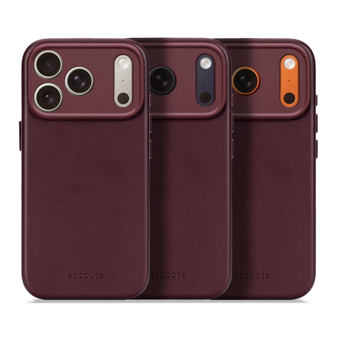 Decoded Leather Backcover iPhone 17 Pro Dark Ruby