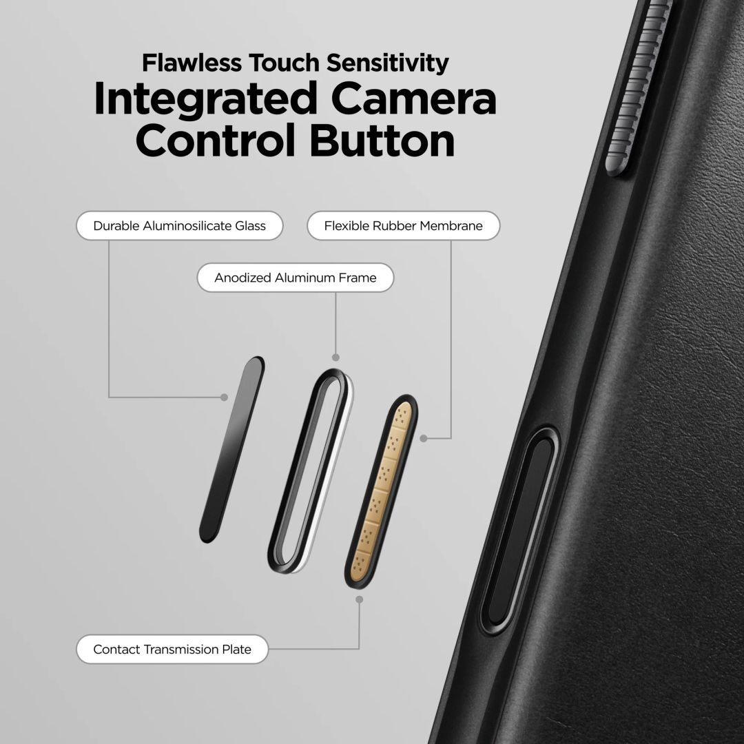 Nomad Modern Leather Case for iPhone 17 Pro Black Horween
