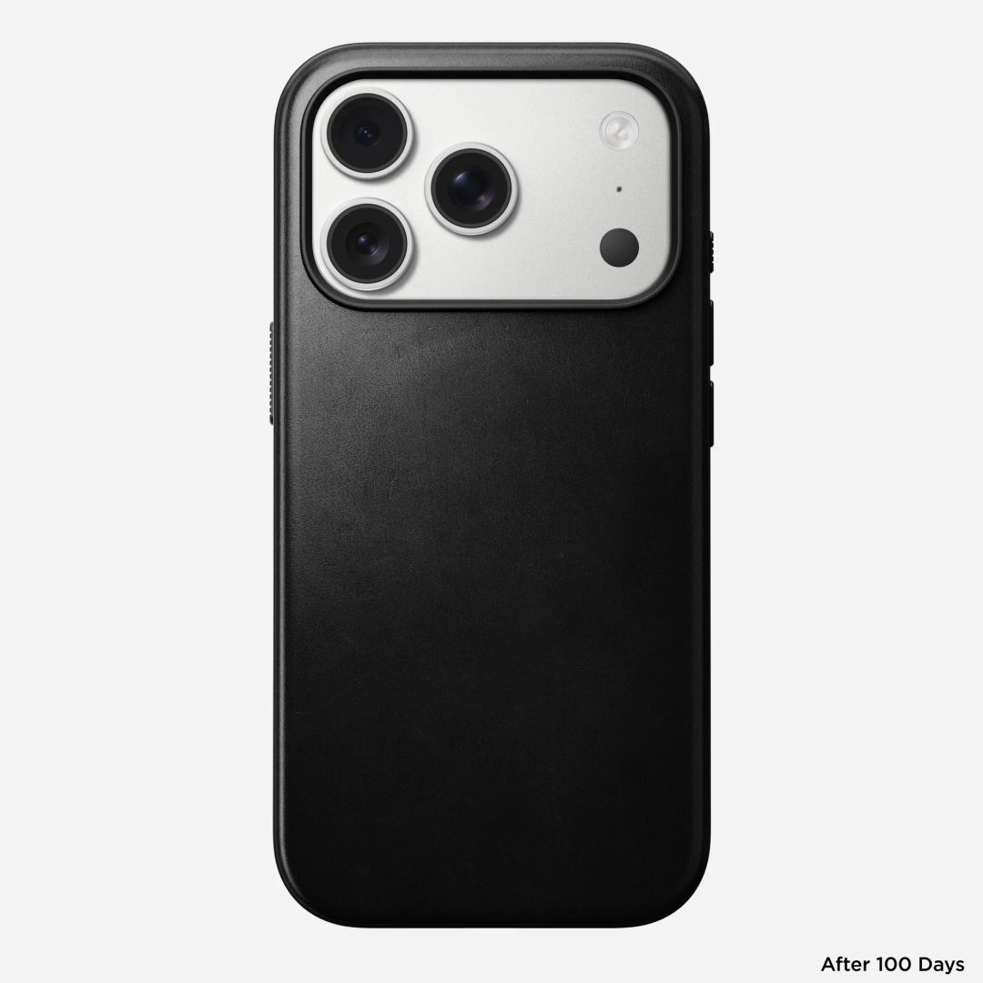 Nomad Modern Leather Case for iPhone 17 Pro Black Horween