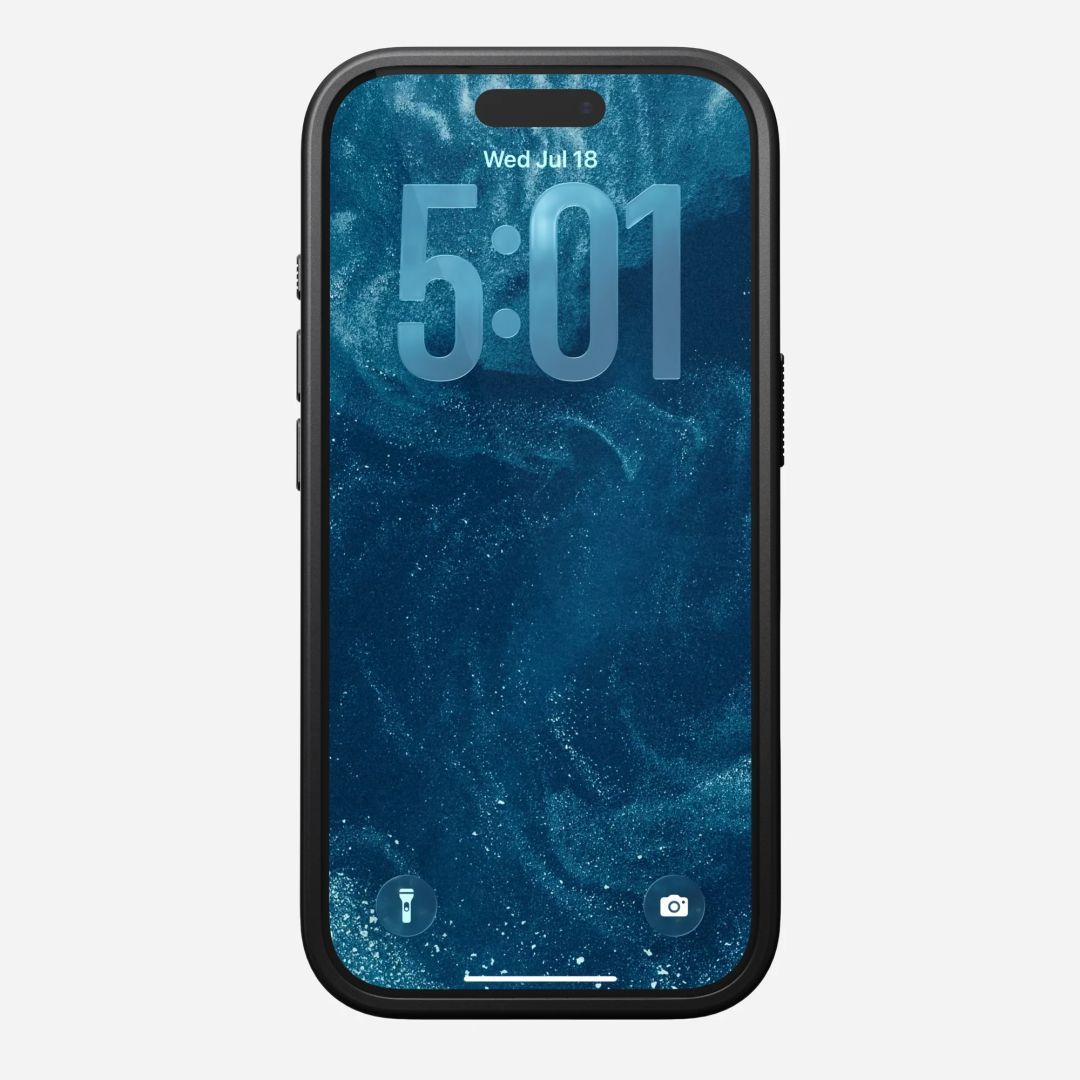 Nomad Modern Leather Case for iPhone 17 Pro Black Horween