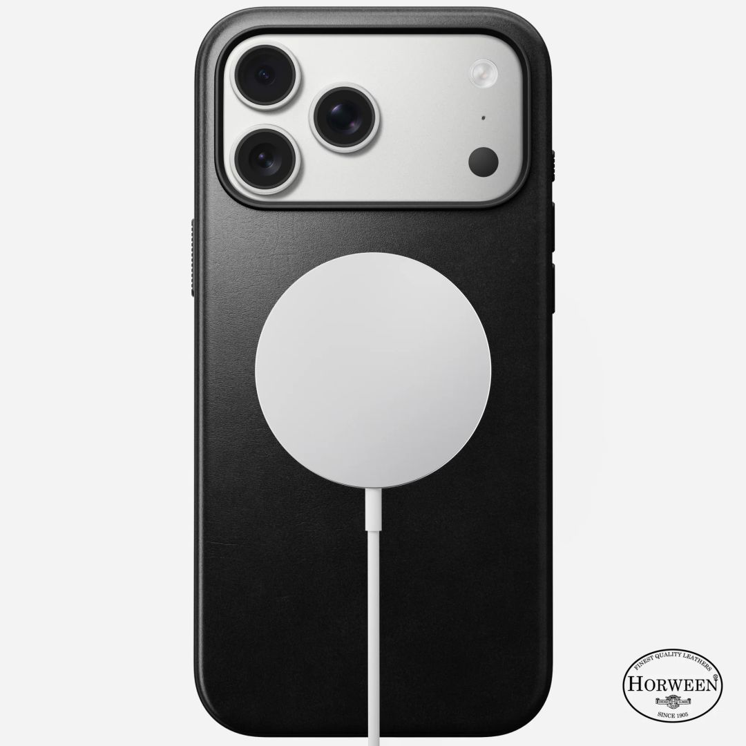 Nomad Modern Leather Case for iPhone 17 Pro Max Black Horween