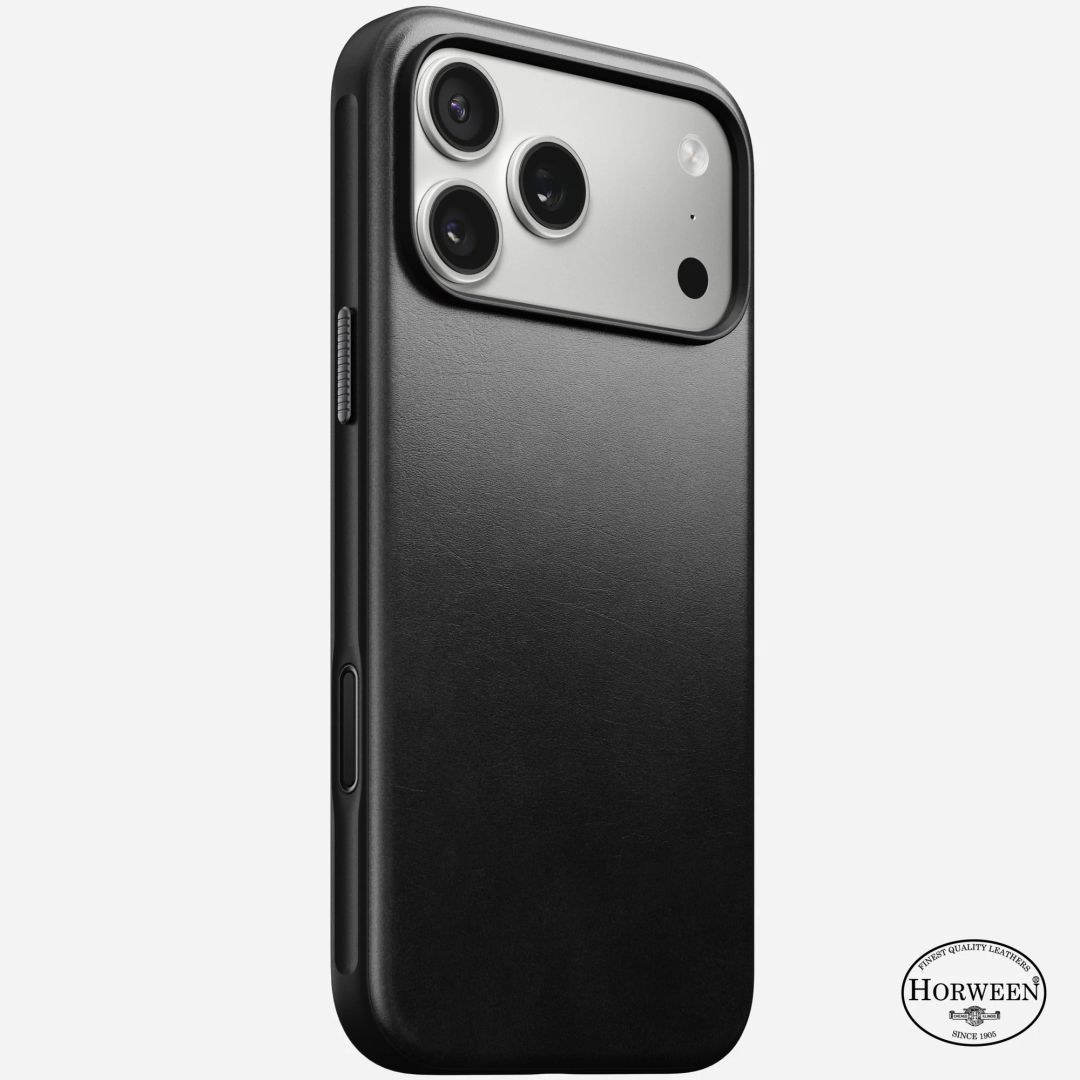 Nomad Modern Leather Case for iPhone 17 Pro Max Black Horween