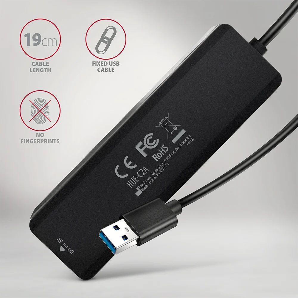AXAGON 4-portos USB3.2 HUB Black AXAGON 4-portos USB3.2 HUB Black