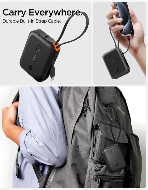 Spigen Essential 10000mAh Power Bank Black Spigen Essential 10000mAh Power Bank Black