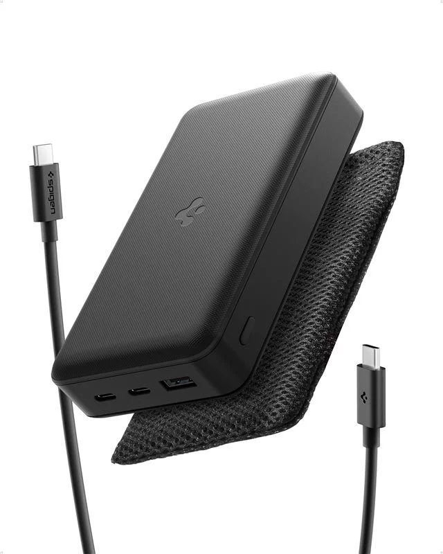 Spigen EA3030 Essential 30000mAh Power Bank Black Spigen EA3030 Essential 30000mAh Power Bank Black
