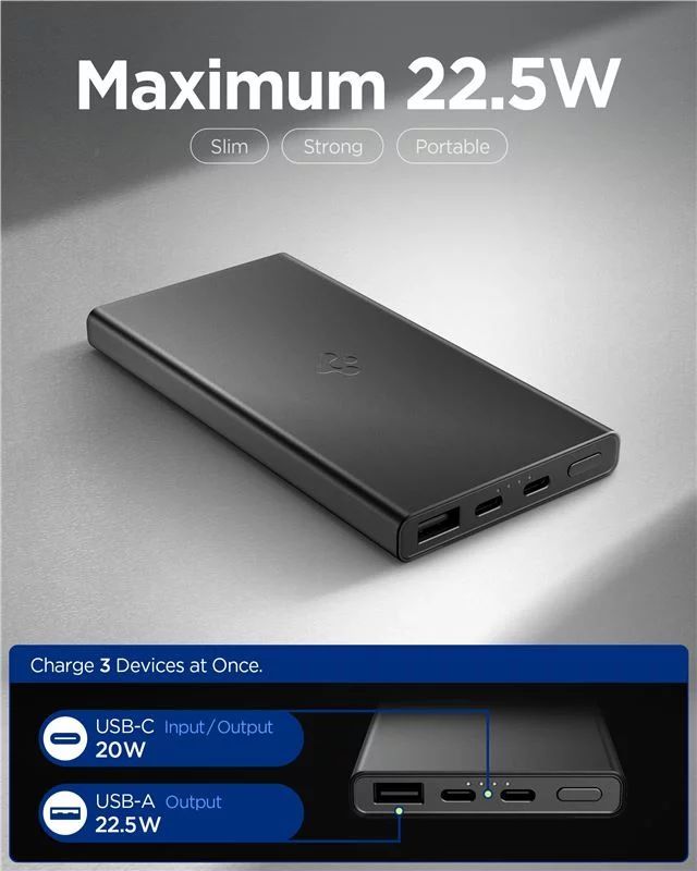 Spigen Essential 10000mAh Power Bank Black Spigen Essential 10000mAh Power Bank Black