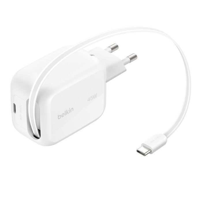 Belkin BoostCharge Pro 45W Dual GaN 1m Cable White