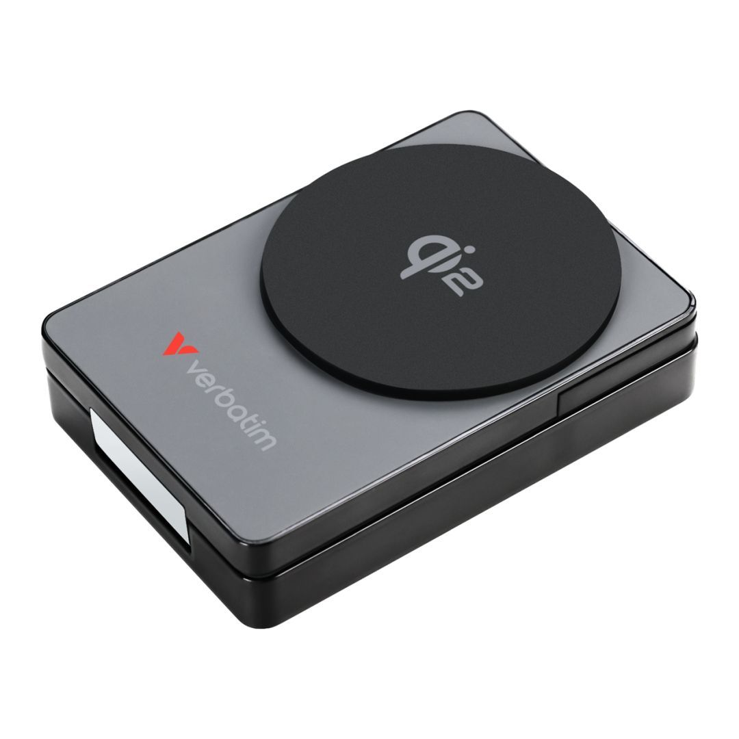 Verbatim Charge "n" Go Qi2 5000mAh Wireless PowerBank Grey Verbatim Charge "n" Go Qi2 5000mAh Wireless PowerBank Grey