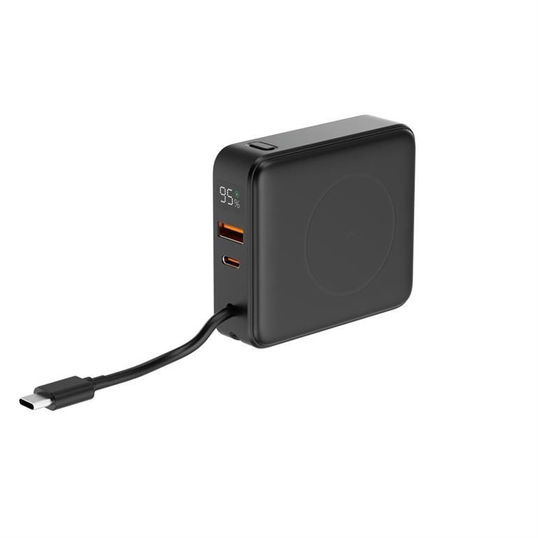 Gembird PB10-WPC15-LCD-01 10000mAh Wireless PowerBank Black
