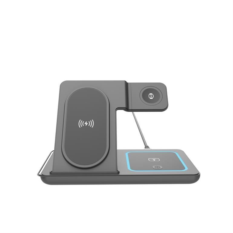 Gembird 3-in-1 foldable wireless charger stand 15W for Samsung watch Black Gembird 3-in-1 foldable wireless charger stand 15W for Samsung watch Black