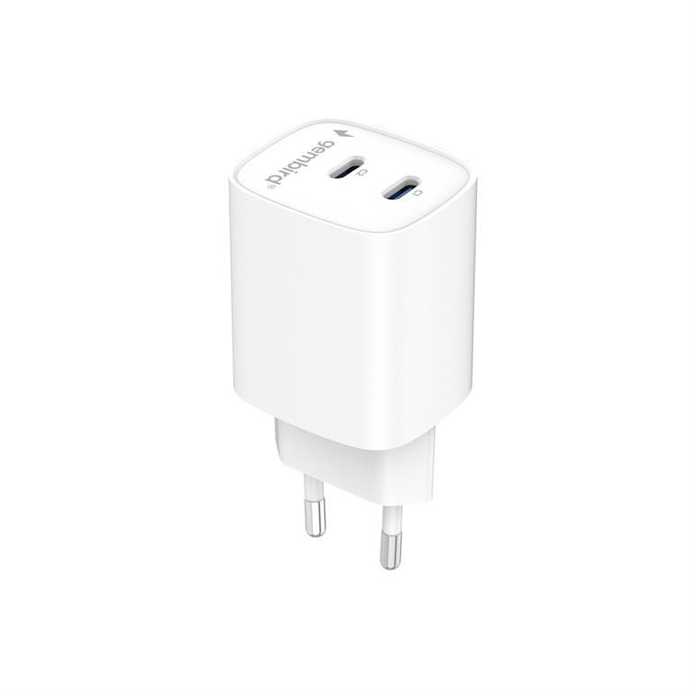 Gembird 2-port 45W USB fast charger White Gembird 2-port 45W USB fast charger White