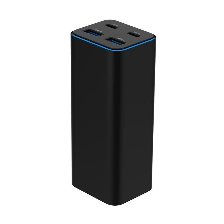 Gembird 4-port 100W GaN USB PowerDelivery fast charger Black Gembird 4-port 100W GaN USB PowerDelivery fast charger Black