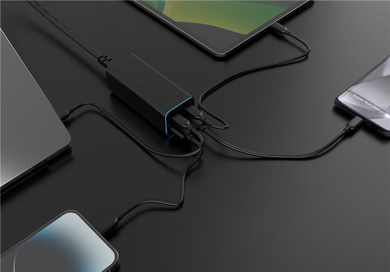 Gembird 4-port 100W GaN USB PowerDelivery fast charger Black Gembird 4-port 100W GaN USB PowerDelivery fast charger Black