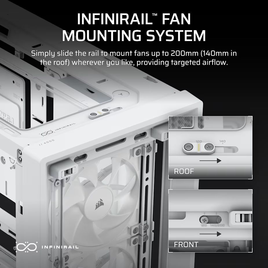 Corsair 4000D RS Tempered Glass White/Oak Corsair 4000D RS Tempered Glass White/Oak