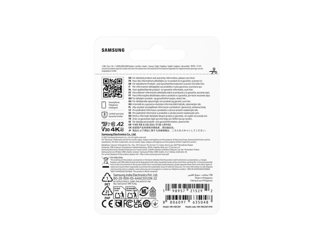 Samsung 128GB microSDXC T7 Class10 U3 V30 A2 adapter nélkül Samsung 128GB microSDXC T7 Class10 U3 V30 A2 adapter nélkül