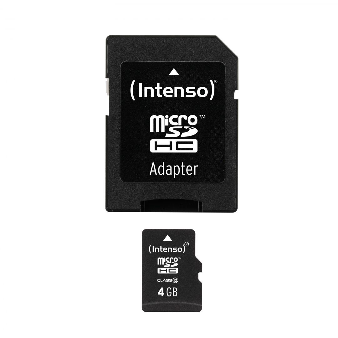 Intenso 4GB microSDHC CL10 + adapterrel Intenso 4GB microSDHC CL10 + adapterrel