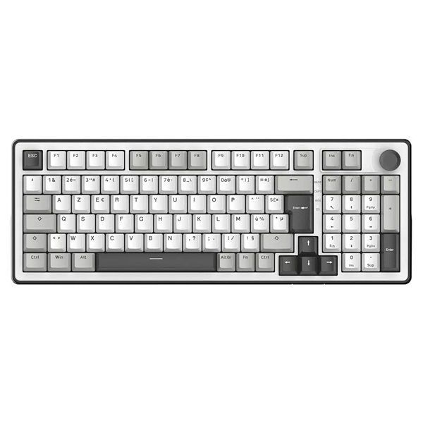 The G-Lab Keyz Elite 400 WG Keyboard White/Grey US