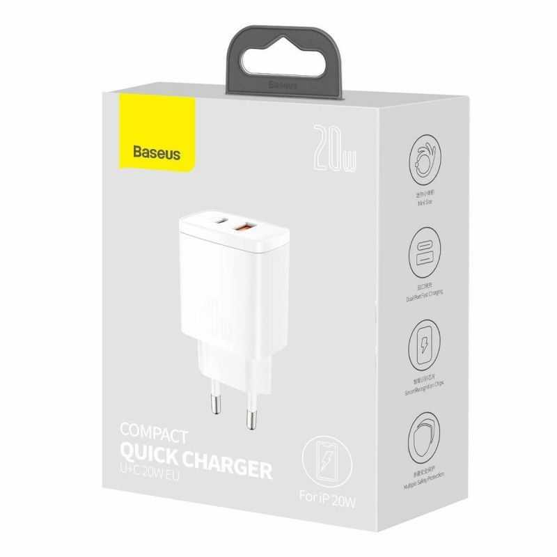 Baseus Compact 20W Wall Charger White Baseus Compact 20W Wall Charger White