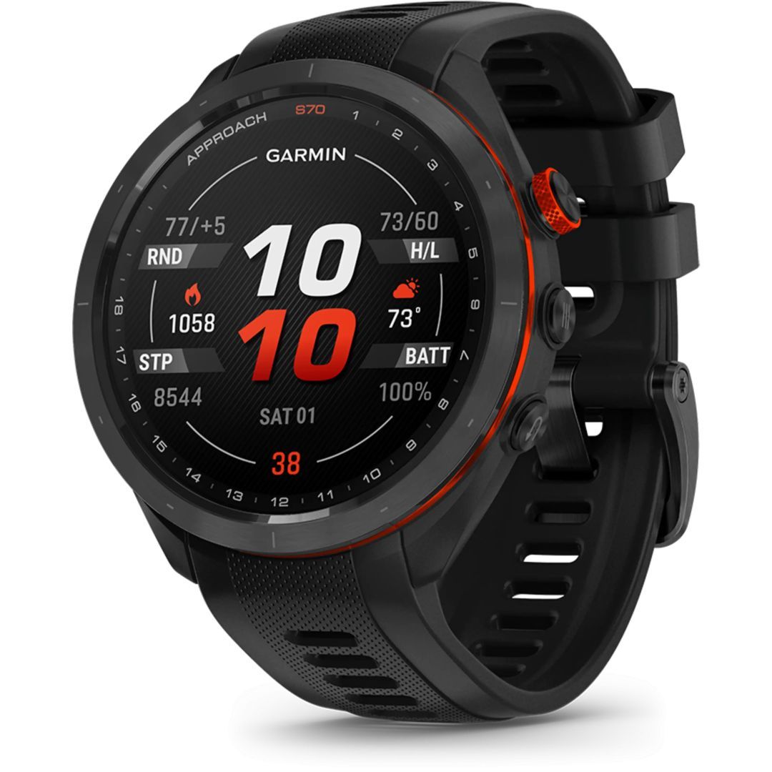 Garmin Approach S70 47mm Black Ceramic Black Silicone Band (ED) Garmin Approach S70 47mm Black Ceramic Black Silicone Band (ED)