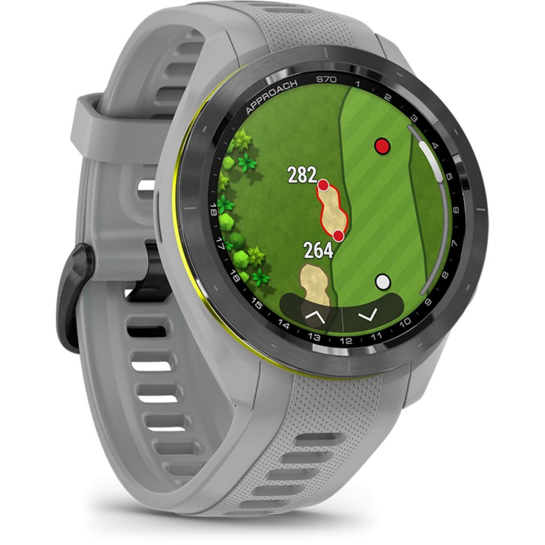 Garmin Approach S70 42mm Black Ceramic Powder Gray Silicone Band (ED) Garmin Approach S70 42mm Black Ceramic Powder Gray Silicone Band (ED)
