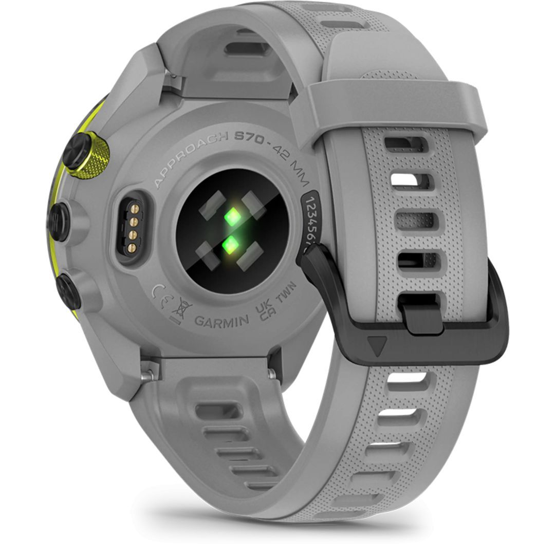 Garmin Approach S70 42mm Black Ceramic Powder Gray Silicone Band (ED) Garmin Approach S70 42mm Black Ceramic Powder Gray Silicone Band (ED)