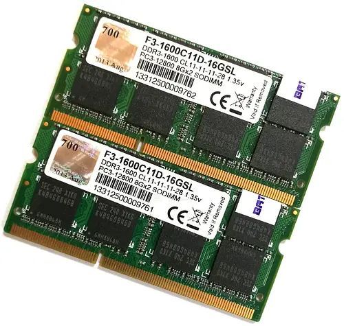 G.SKILL 16GB DDR3L 1600MHz Kit(2x8GB) SODIMM G.SKILL 16GB DDR3L 1600MHz Kit(2x8GB) SODIMM
