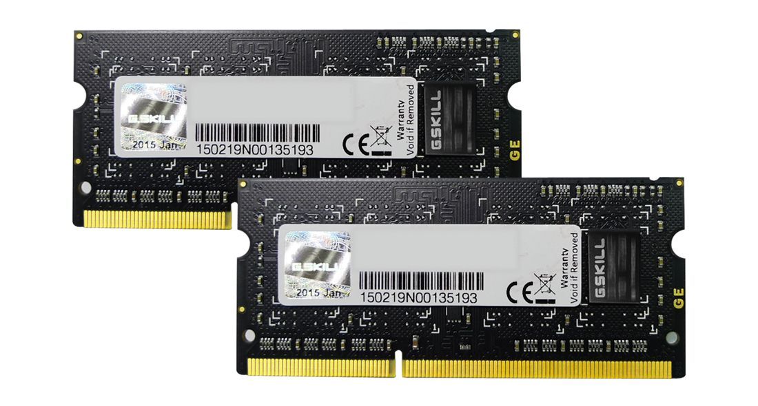 G.SKILL 4GB DDR3 1600MHz Kit(2x2GB) SODIMM G.SKILL 4GB DDR3 1600MHz Kit(2x2GB) SODIMM