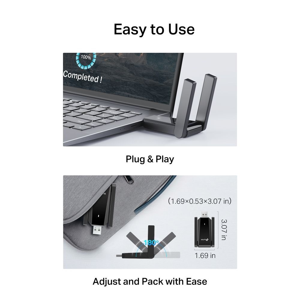 TP-Link Archer T5U Plus AC1300 Dual Antennas High Gain Wireless USB Adapter TP-Link Archer T5U Plus AC1300 Dual Antennas High Gain Wireless USB Adapter