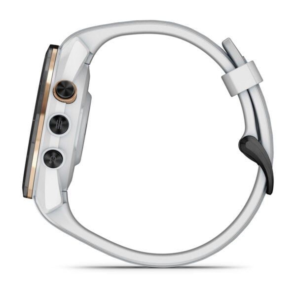 Garmin Approach S70 42mm Black/Peach Ceramic Bezel with White Silicone Band Garmin Approach S70 42mm Black/Peach Ceramic Bezel with White Silicone Band